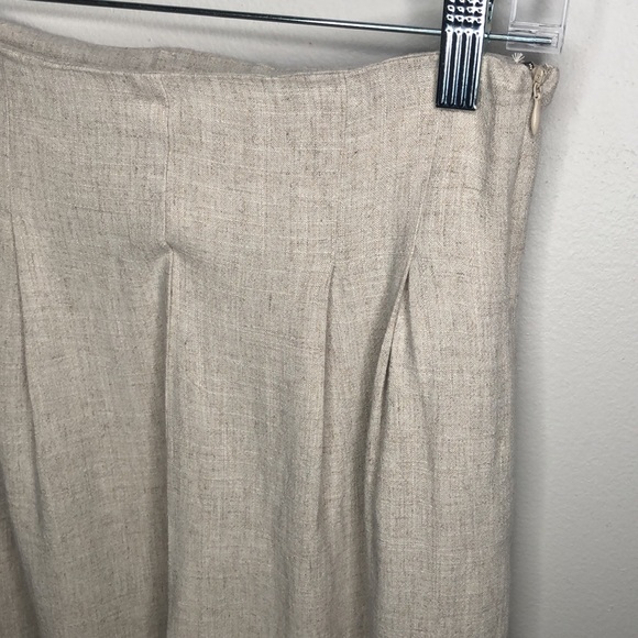 Oatmeal Beige  Wide Leg Ankle High Waist Pant - Picture 6 of 10